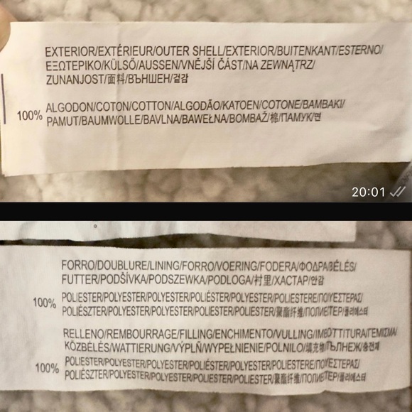 PULL&BEAR Denim Moto Sherpa Jacket Womens Size Large - Picture 14 of 16